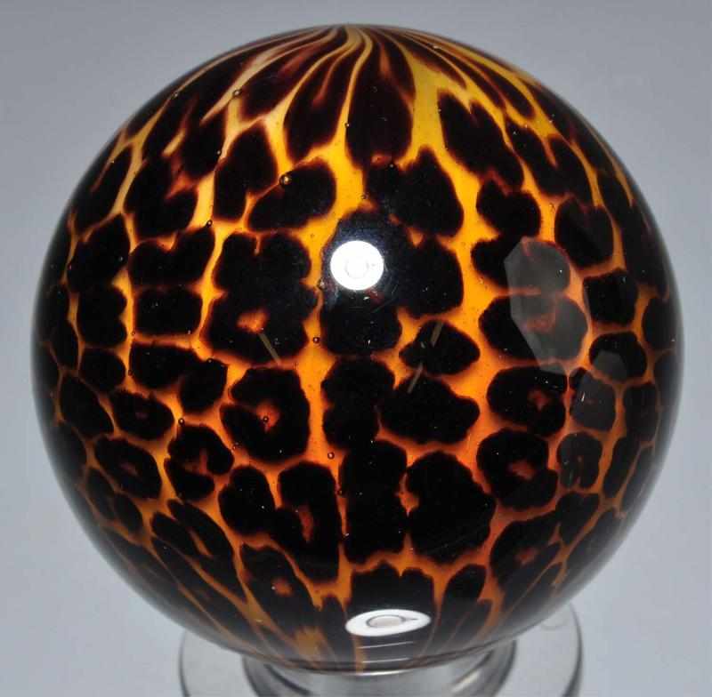 Appraisal: Mark Matthews Marble Description Animal skin leopard with dark pattern