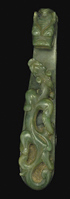 Appraisal: Good Chinese spinach jade belt hook early-mid qing dynasty Well