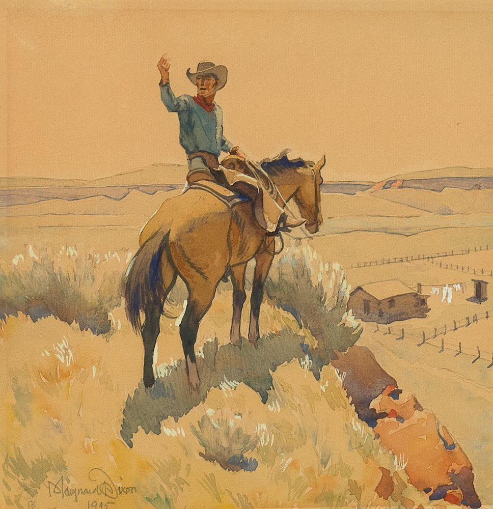 Appraisal: Maynard Dixon Untitled Cowboy on Horseback MAYNARD DIXON - Untitled