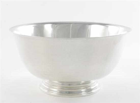 Appraisal: JE Caldwell Co sterling punch bowl marked Paul Revere Reproduction