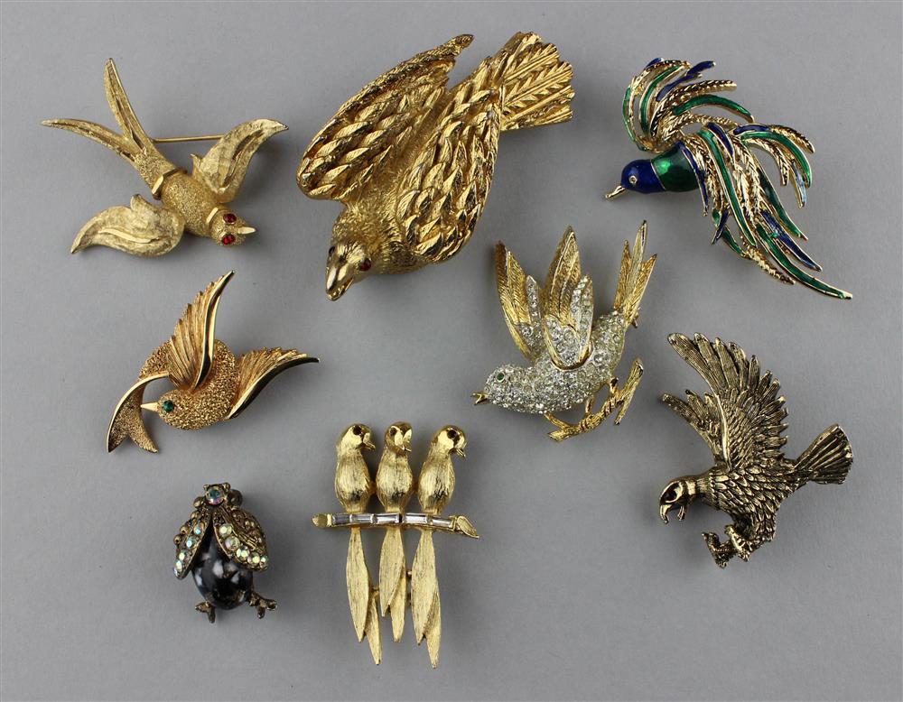 Appraisal: COLLECTION OF BIRD PINS BY PELL S A BSK AJL