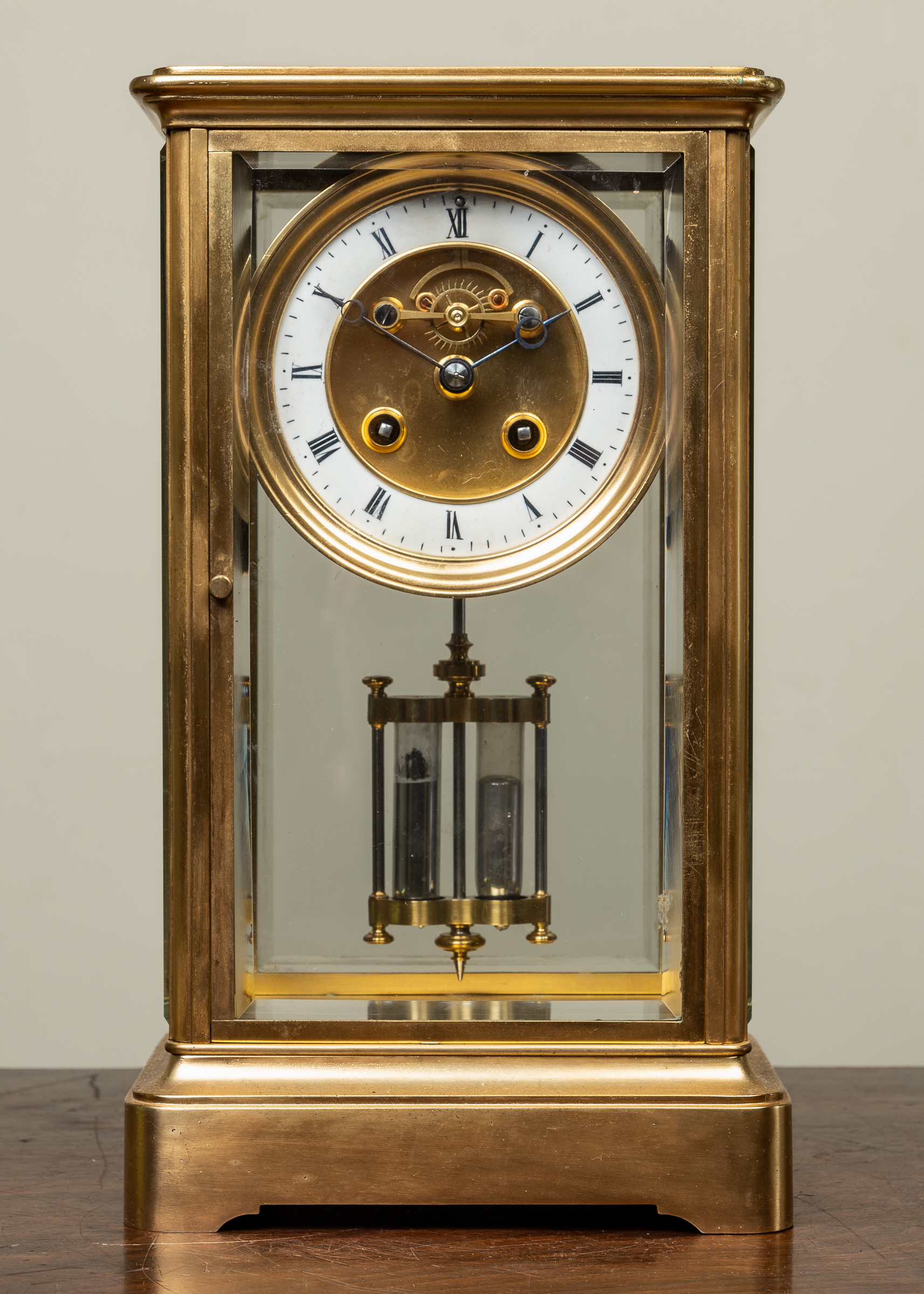 Appraisal: A th century French four glass mantle clock the two