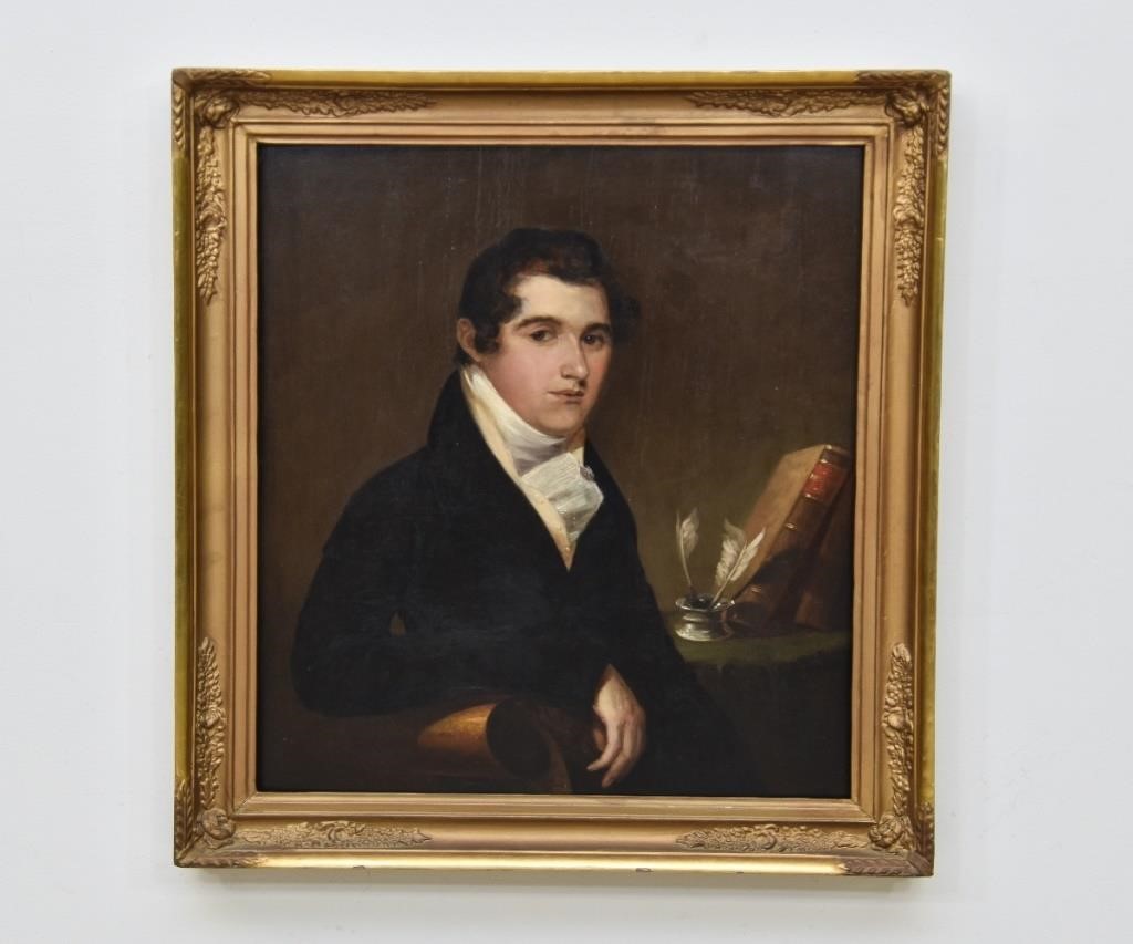 Appraisal: Early American School portrait of Peter Turner Van Pelt oil