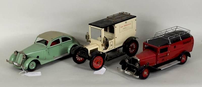 Appraisal: Three Marklin German Toy Cars Three Marklin German toy cars