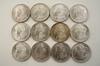 Appraisal: COINS - Lot of twelve Morgan silver dollars uncirculated or