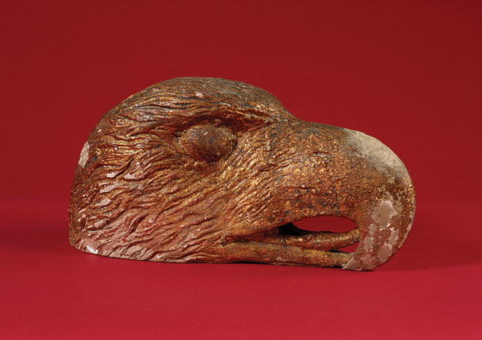 Appraisal: CARVED AND GILT EAGLE'S HEAD ATTRIBUTED TO IVAH SPINNEY Carved