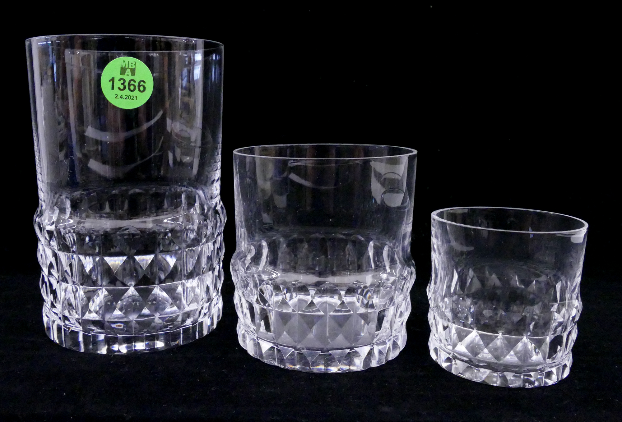 Appraisal: pc Orrefors Crystal Glasses- Sizes- '' to ''