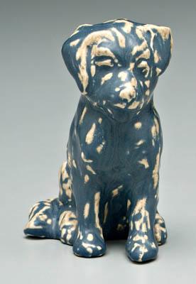 Appraisal: Rookwood seated dog runny blue glaze base with marks for