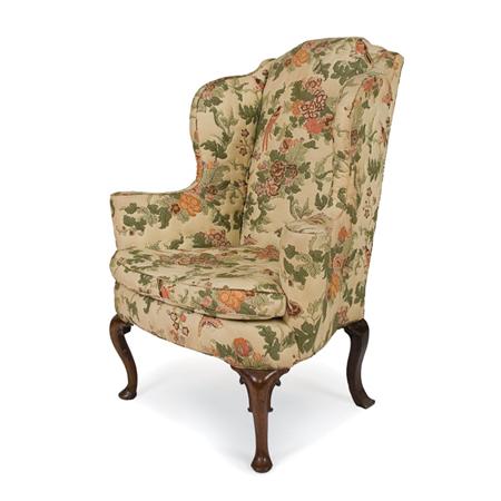 Appraisal: George II Walnut Wing Chair Estimate -