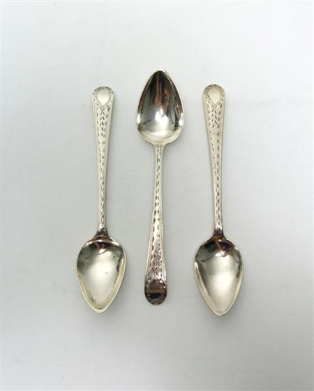 Appraisal: Unattributed - a set of six Scottish provincial teaspoons maker