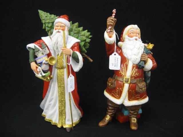 Appraisal: Porcelain Santa Figurines '' excellent