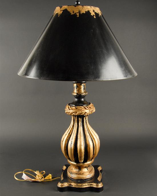 Appraisal: Designer Table Lamp with gold detail Base H