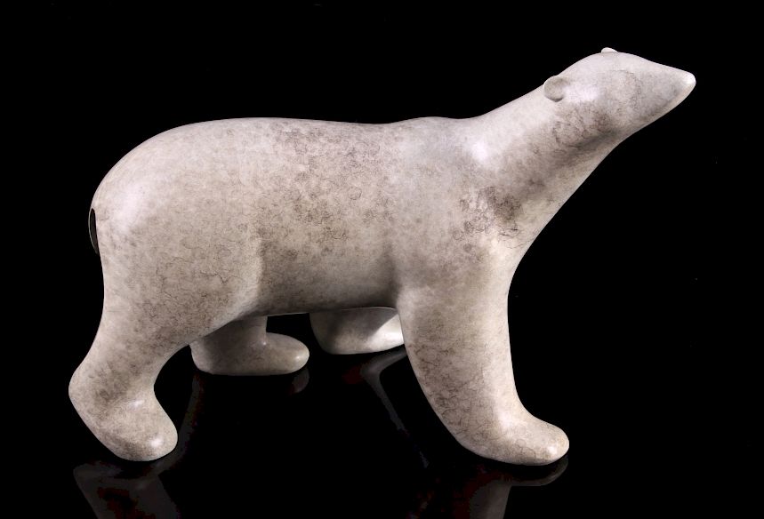 Appraisal: Original Loet Vanderveen Polar Bear Bronze This is an original