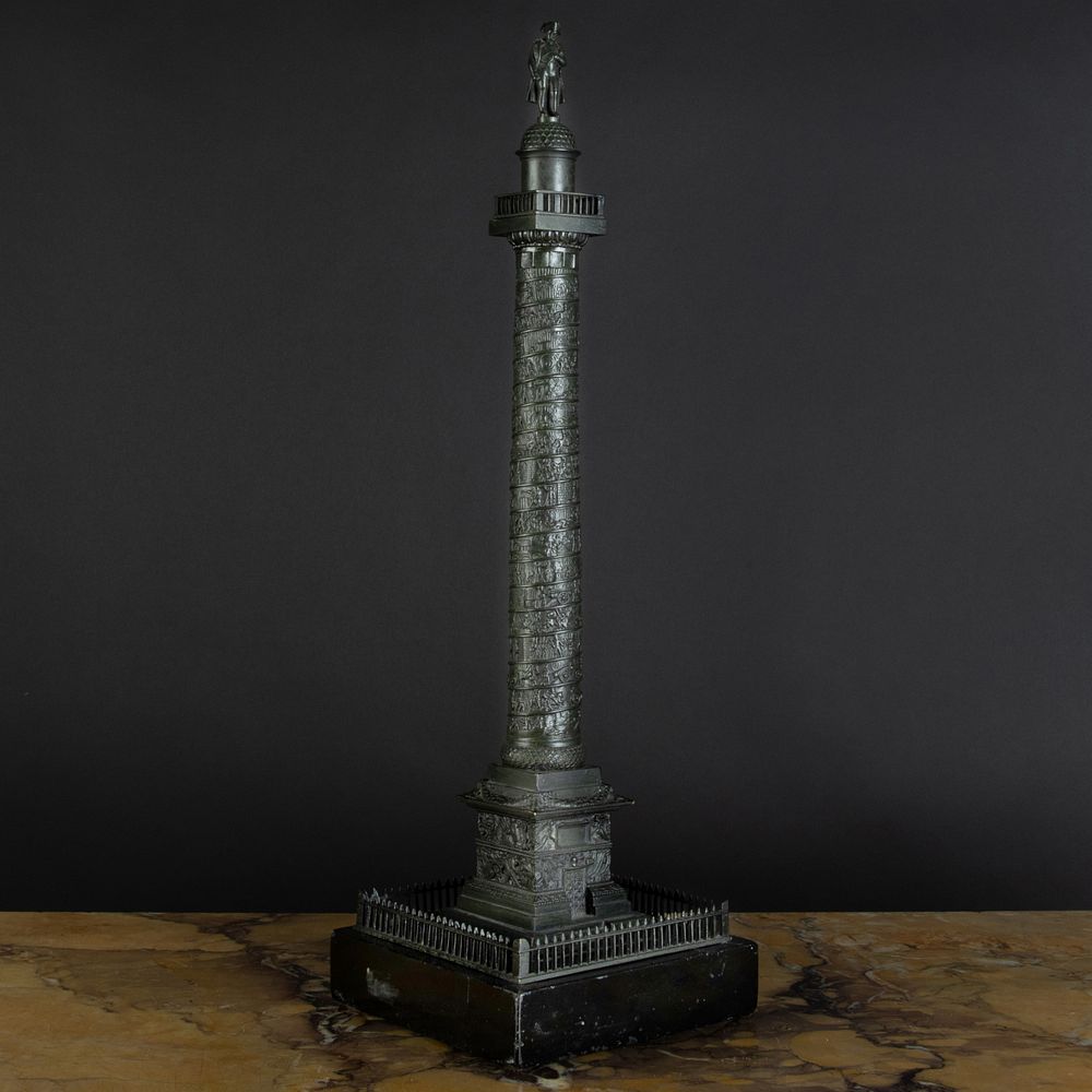 Appraisal: Bronze Model of the Vend me Column on a Black