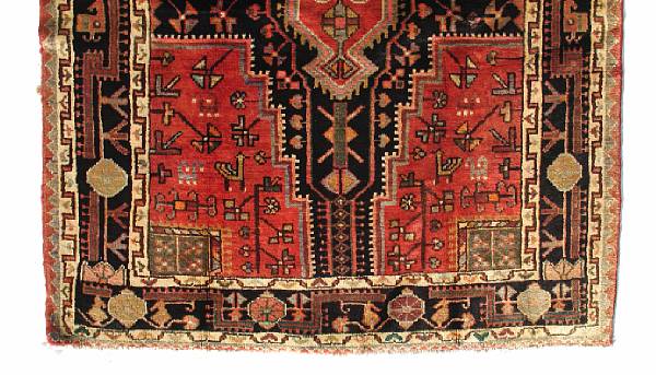 Appraisal: A Hammedan carpet size approximately ft x ft