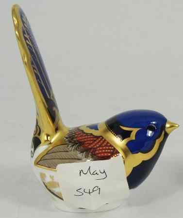 Appraisal: Royal Crown Derby Paperweight Wren Boxed