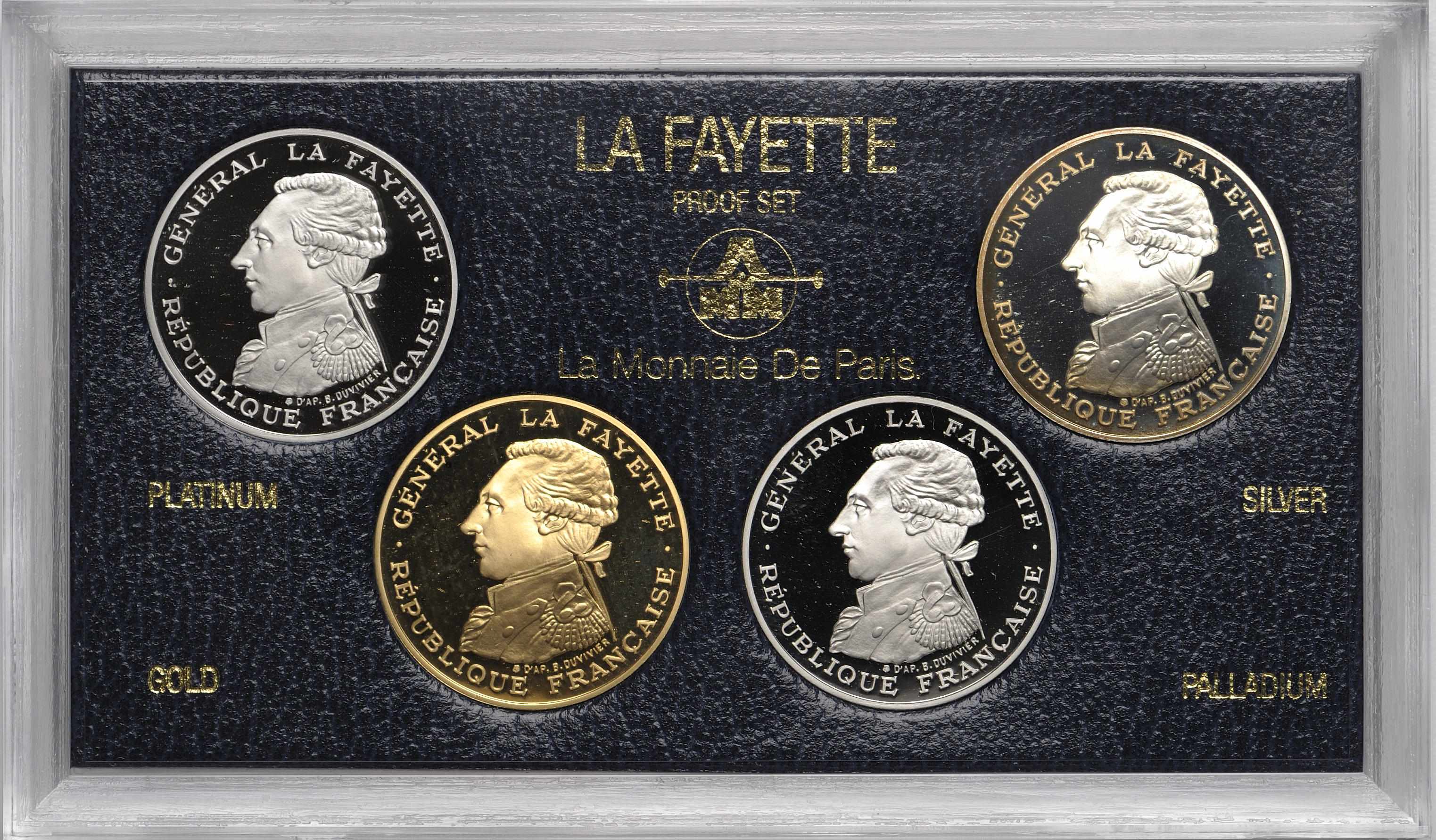 Appraisal: France Piece La Monnaie De Paris Lafayette Franc Proof Set