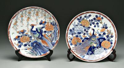 Appraisal: Two Japanese Arita Imari chargers similar decoration one with phoenix