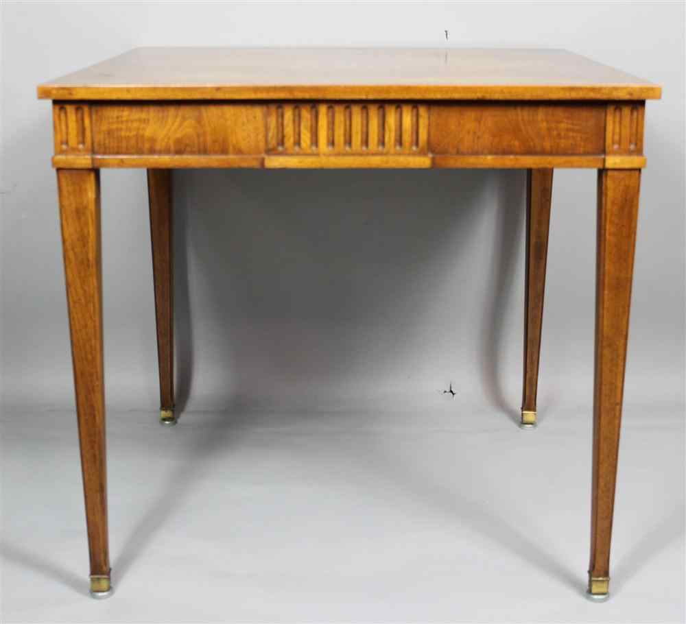 Appraisal: GEORGE III STYLE INLAID WALNUT GAMES TABLE the square parquetry