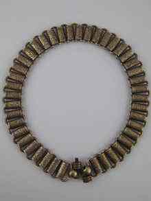 Appraisal: A white metal tests silver Victorian necklace approx cm long