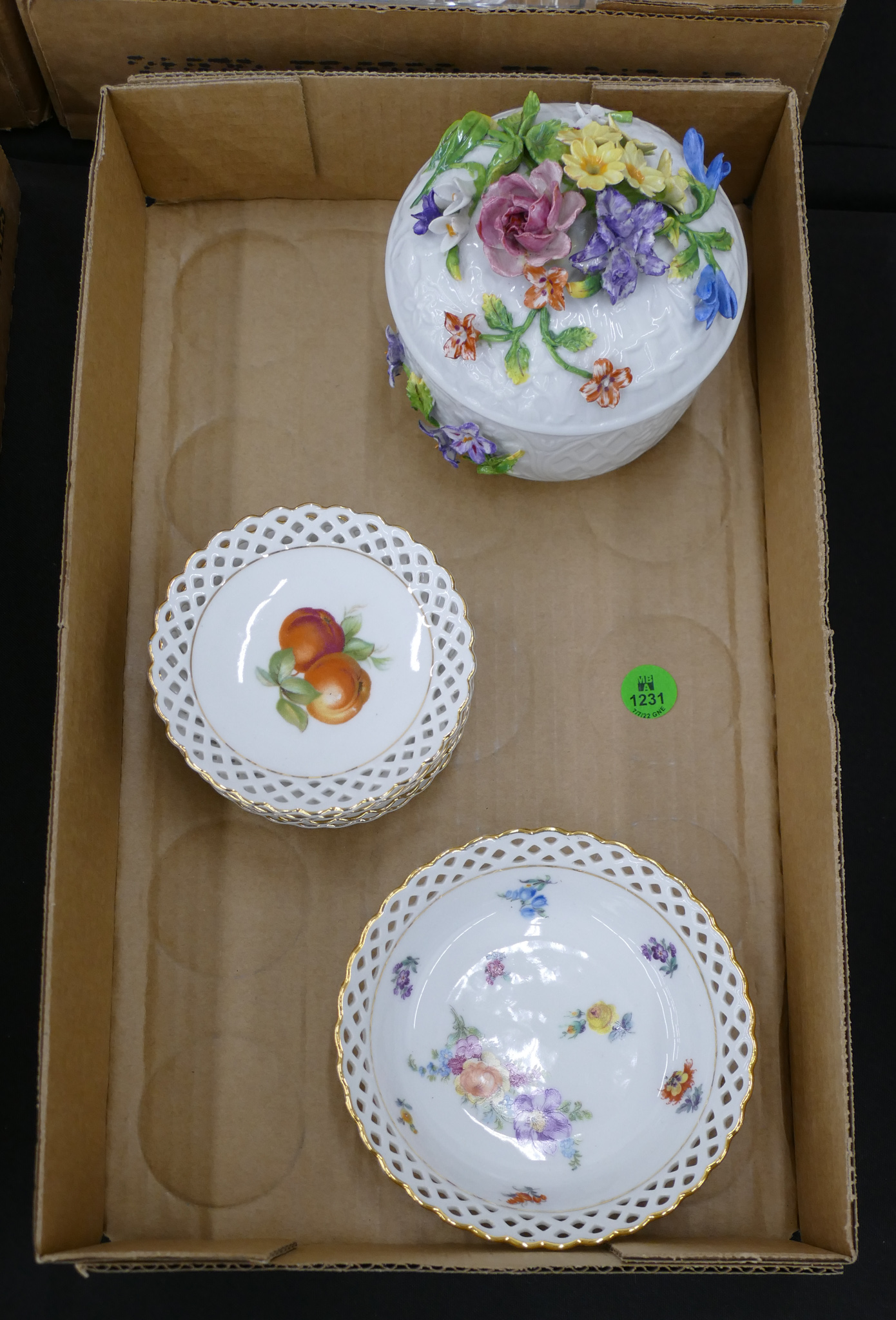 Appraisal: Box Schumann Dresden Floral Porcelain