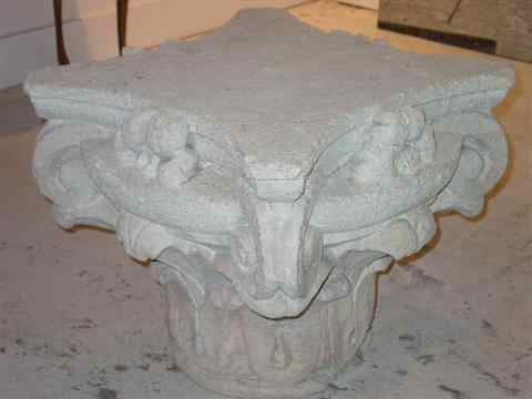 Appraisal: IONIC CAPITAL CAST STONE h w in Other Notes DHS