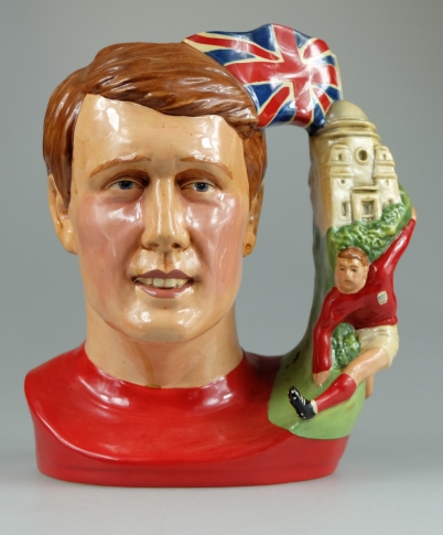 Appraisal: Royal Doulton large character jug Bobby Moore Hat Trick Hero