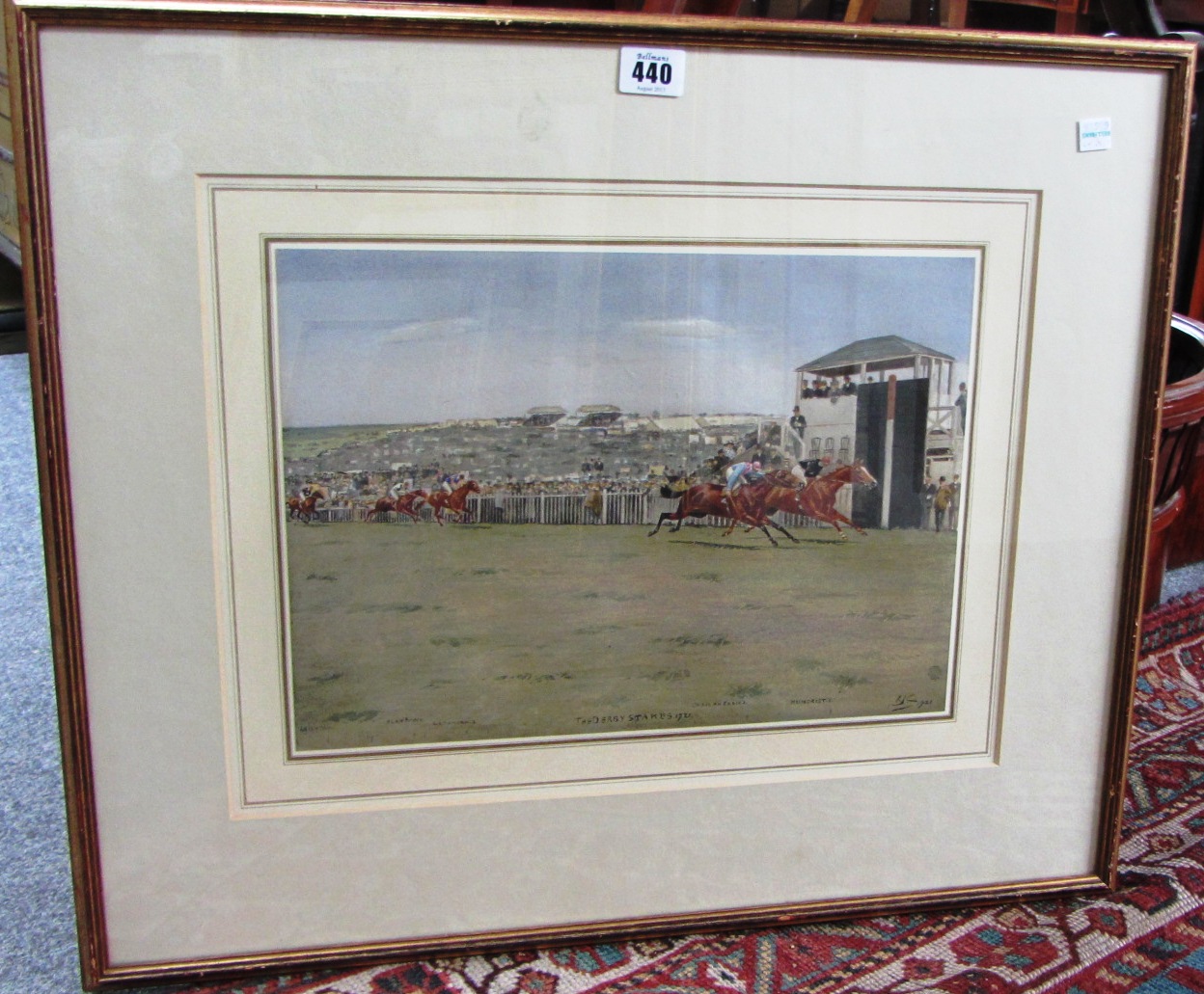 Appraisal: Isaac Cullin fl - The Derby Stakes watercolour signed inscribed