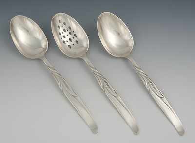 Appraisal: Three Serving Spoons in the Southwind Pattern by Towle Consisting