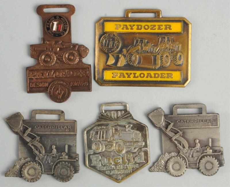 Appraisal: Lot of Watch Fobs with Heavy Machinery s and later