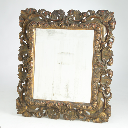 Appraisal: Florentine gilded mirror early th c Some minor losses to