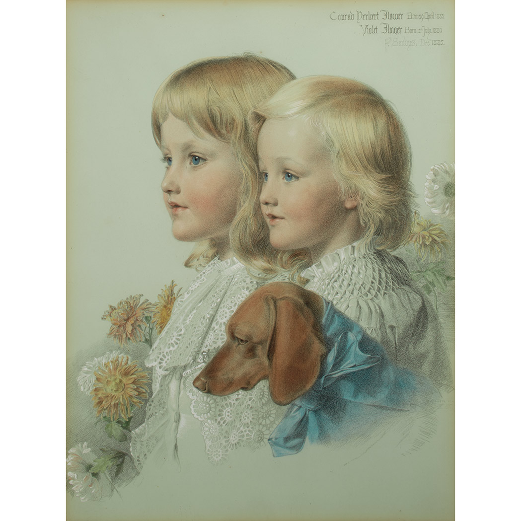 Appraisal: Anthony Frederick Augustus Sandys British - Double Portrait of Conrad