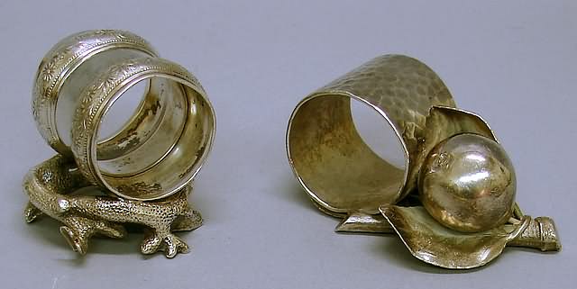 Appraisal: Rogers Smith Co Quadruple Plate ring with twisted branch support