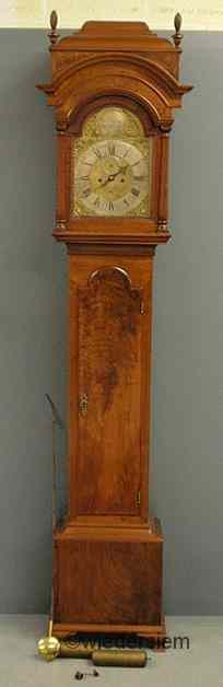 Appraisal: Philadelphia Pennsylvania Queen Anne walnut tall case clock c by