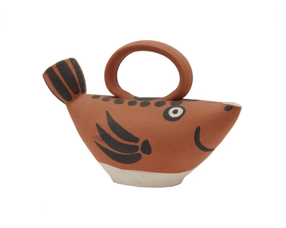 Appraisal: PABLO PICASSO Spanish - Fish Subject Rami ceramic incised Edition