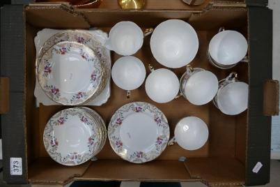 Appraisal: A collection of decorative china teaware with floral decoration to