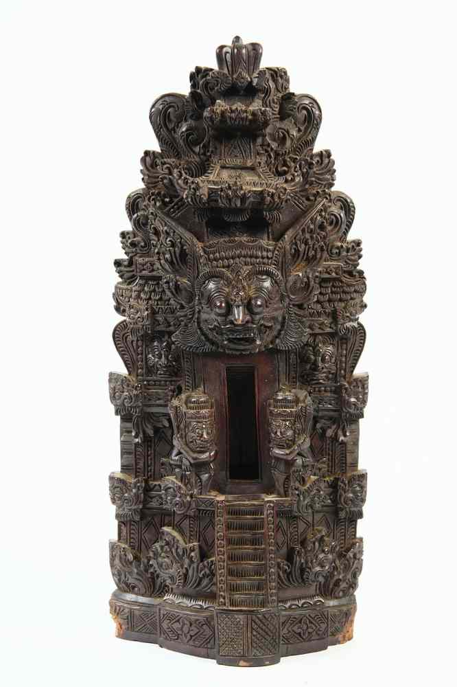 Appraisal: THAI ALTAR SHRINE - th c Thai Carved Wood Altar