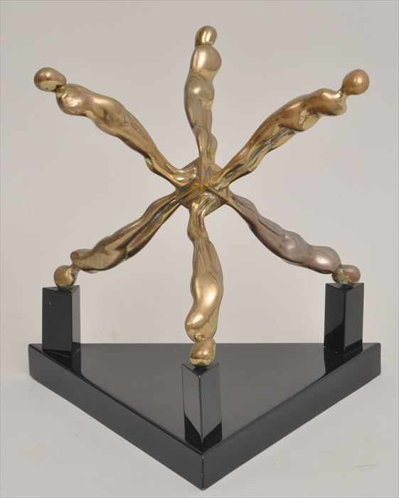 Appraisal: ERNEST TROVA - STUDY FOR JACKMAN Bronze with brass patina