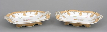 Appraisal: A Delicate Pair of Footed Serving Dishes A delicate pair