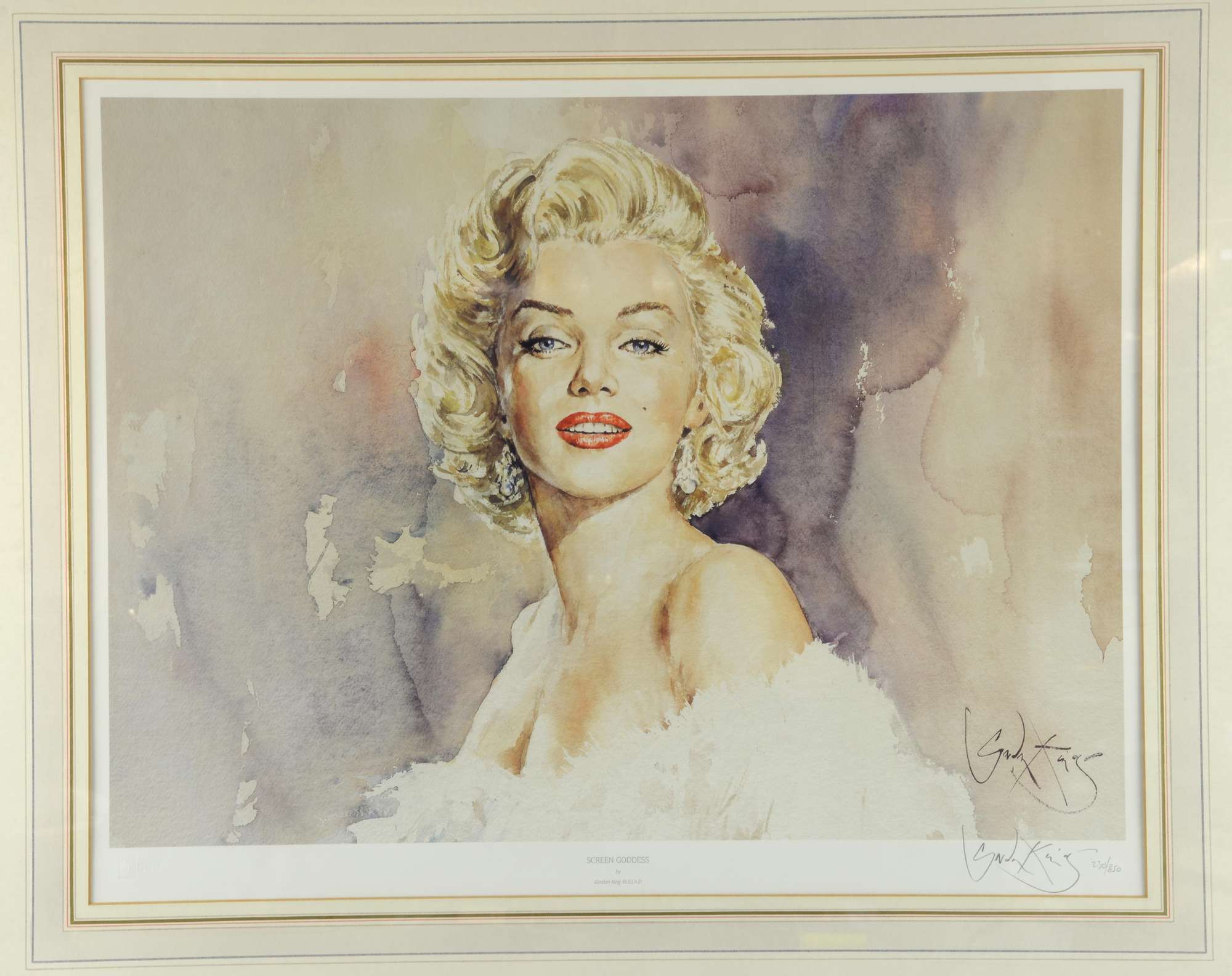 Appraisal: Gordon King British b limited edition print Screen Goddess a