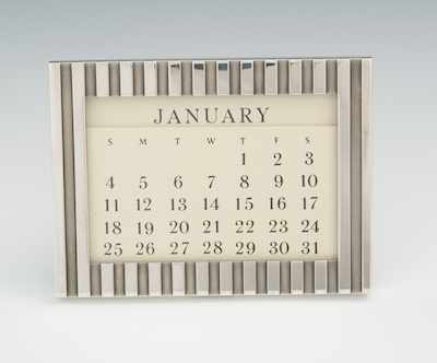 Appraisal: A Tiffany Co Sterling Silver Picture Frame with Calendar Inserts