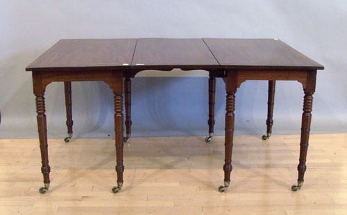 Appraisal: Regency mahogany two-part dining table ca h w l with