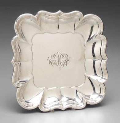 Appraisal: Windsor sterling tray square with scalloped border marks for Reed