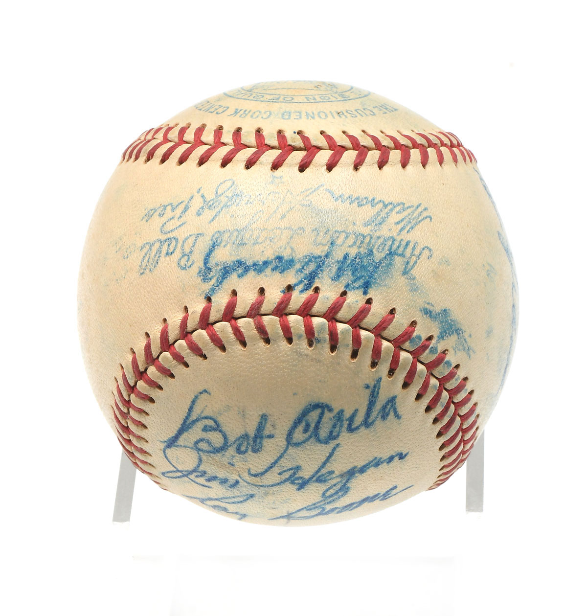 Appraisal: AUTOGRAPHED CLEVELAND INDIANS TEAM BASEBALL Official American League ball signed