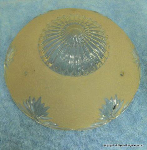 Appraisal: Vintage Ceiling Light Cover Globe Beige - Beige with a