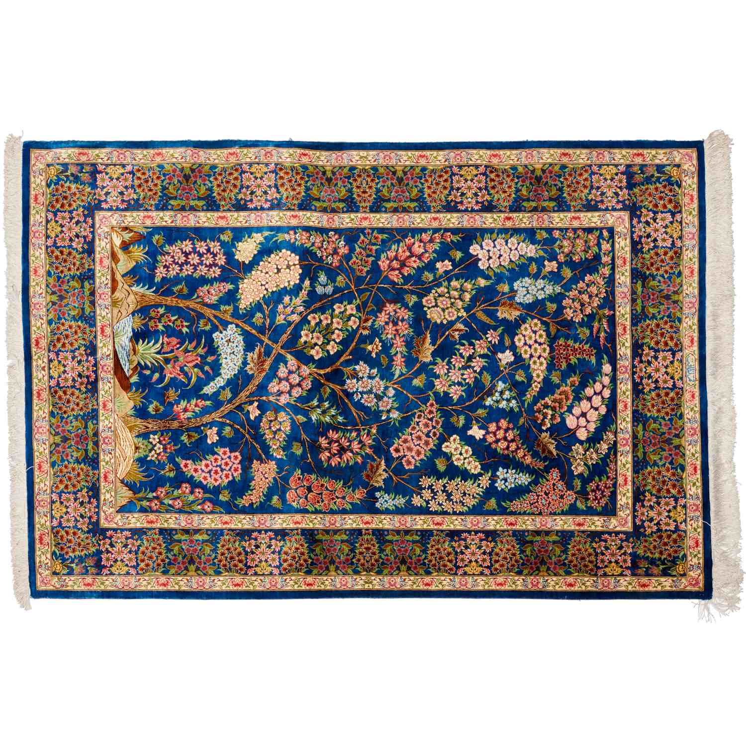 Appraisal: PERSIAN QOM SILK TREE OF LIFE RUG th c low