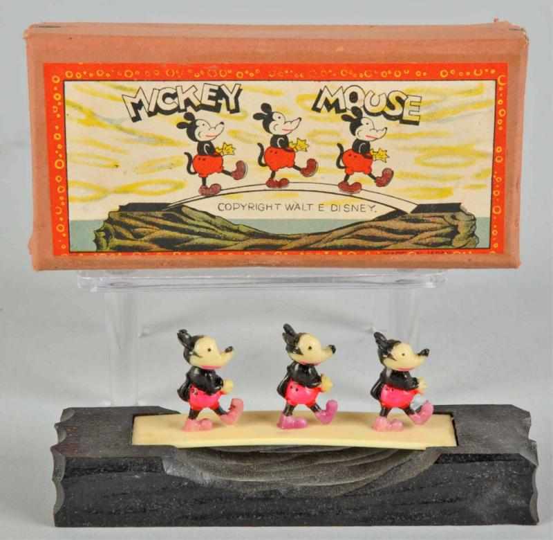 Appraisal: Walt Disney Mickey Mouse Bridge Walking Toy Description Japanese Pre-war