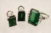 Appraisal: JEWELRY SUITE - Three piece platinum jewelry suite consisting of