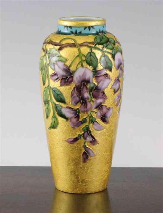 Appraisal: An unusual Sevres aesthetic period earthenware vase in the manner