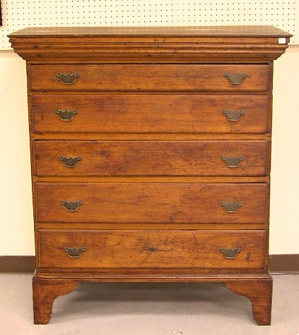 Appraisal: th C tall chest pine some later alterations eight drawers